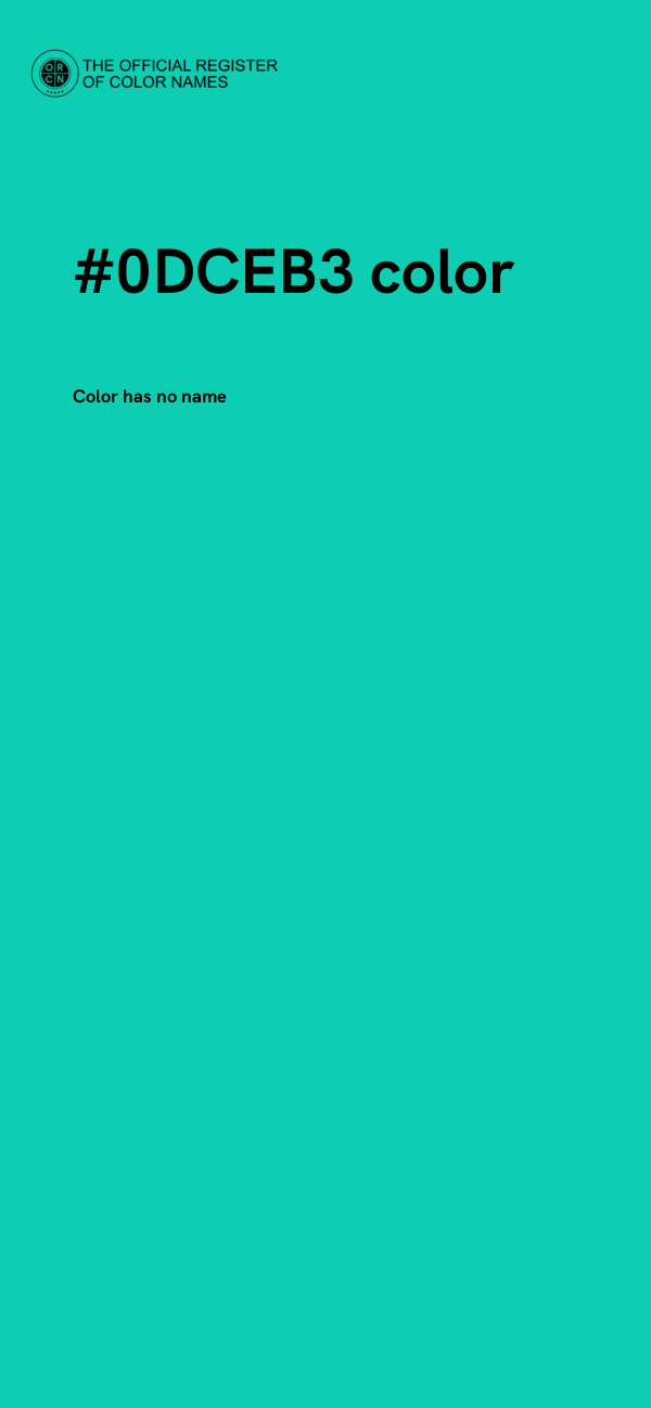 #0DCEB3 color image