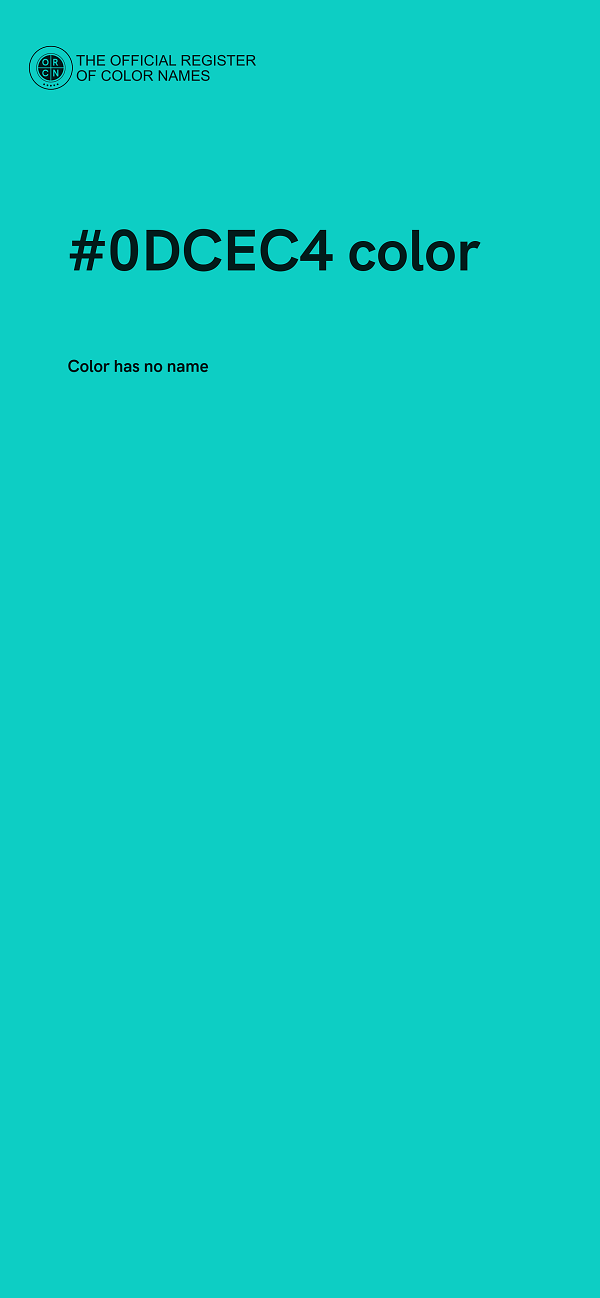 #0DCEC4 color image