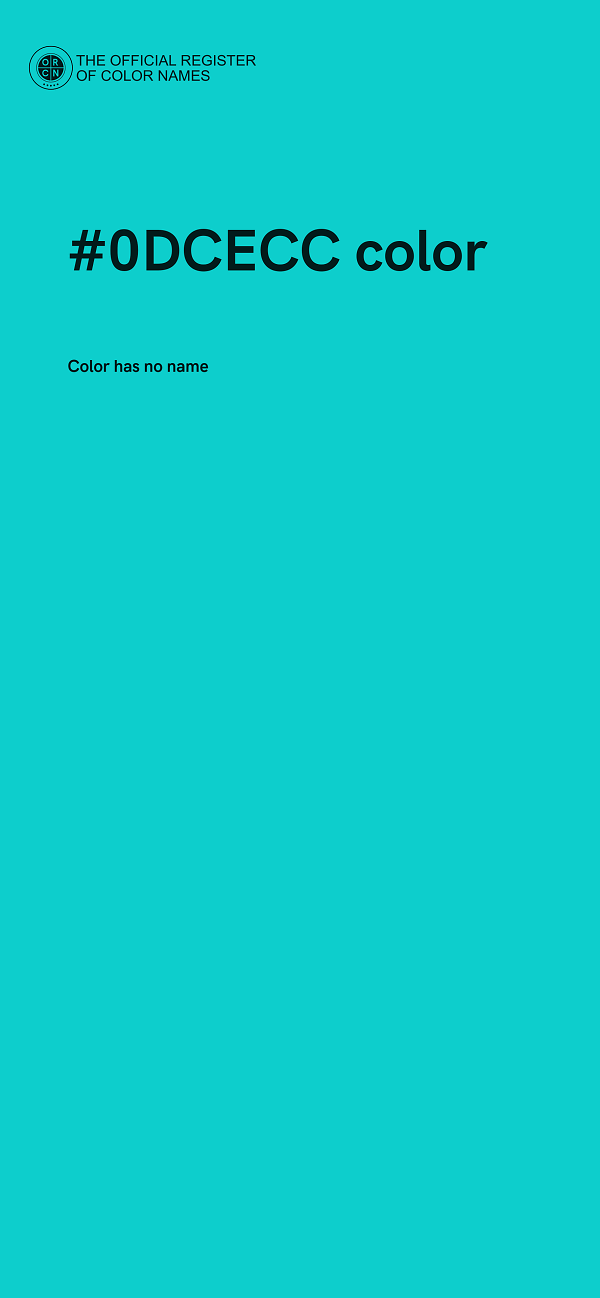 #0DCECC color image