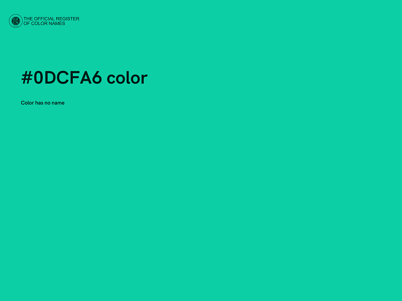 #0DCFA6 color image