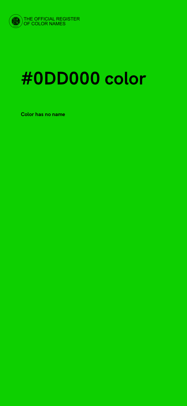 #0DD000 color image