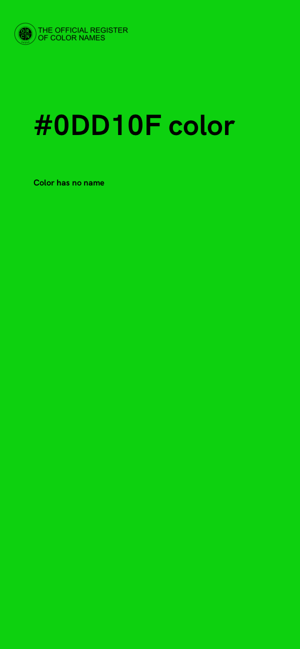 #0DD10F color image