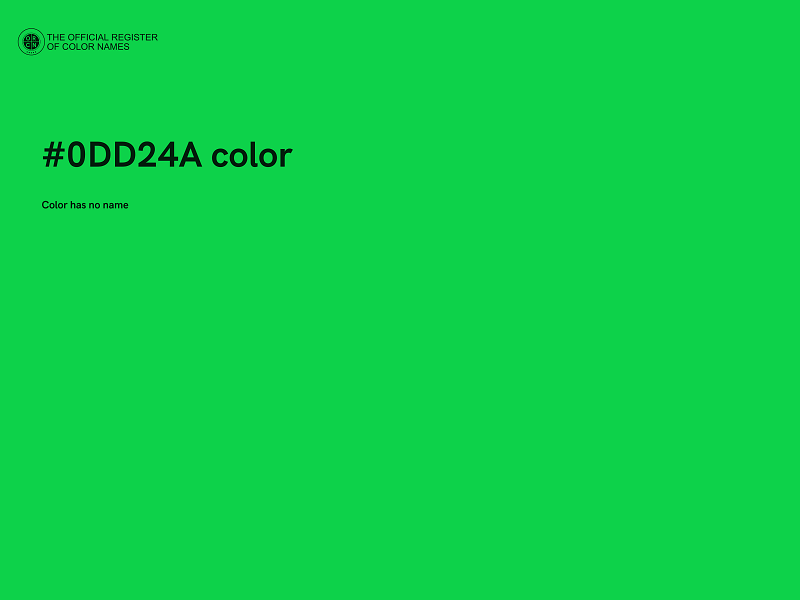 #0DD24A color image