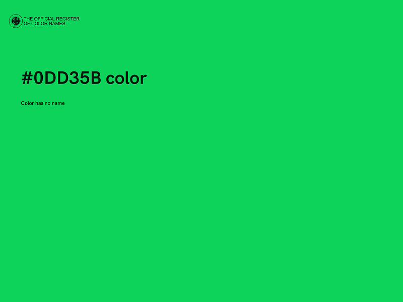 #0DD35B color image
