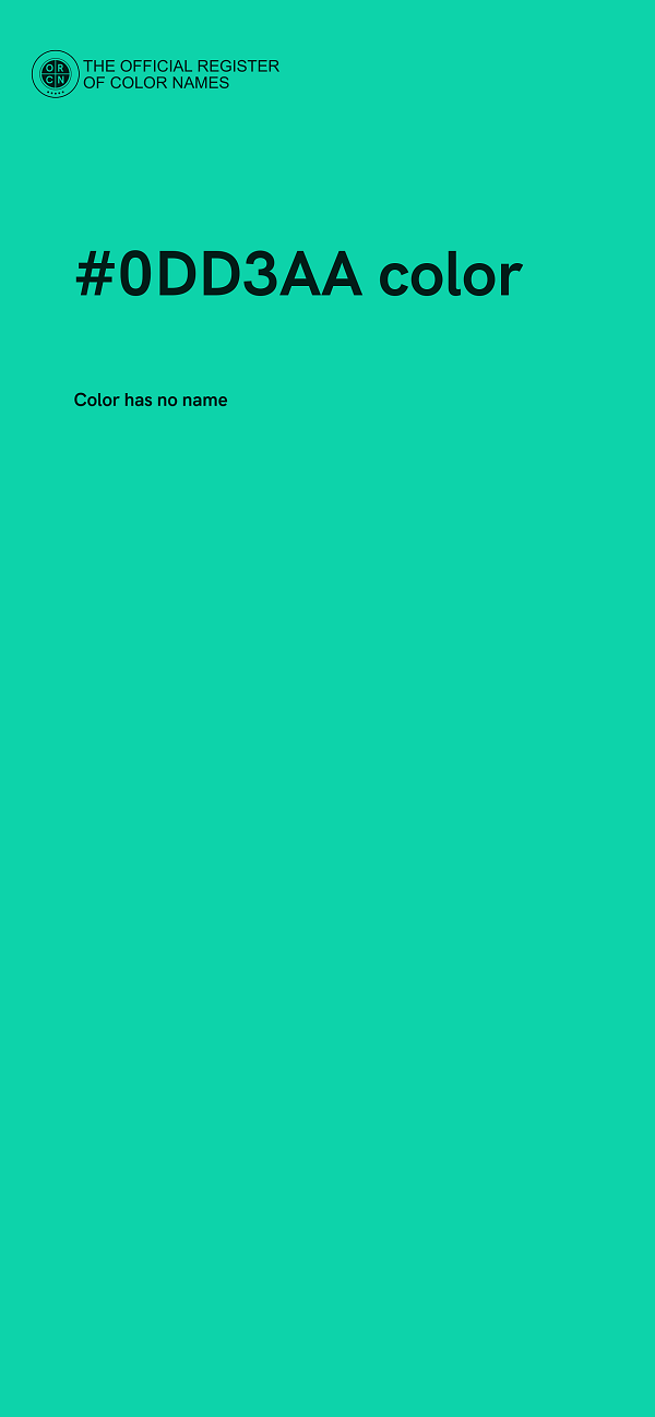 #0DD3AA color image