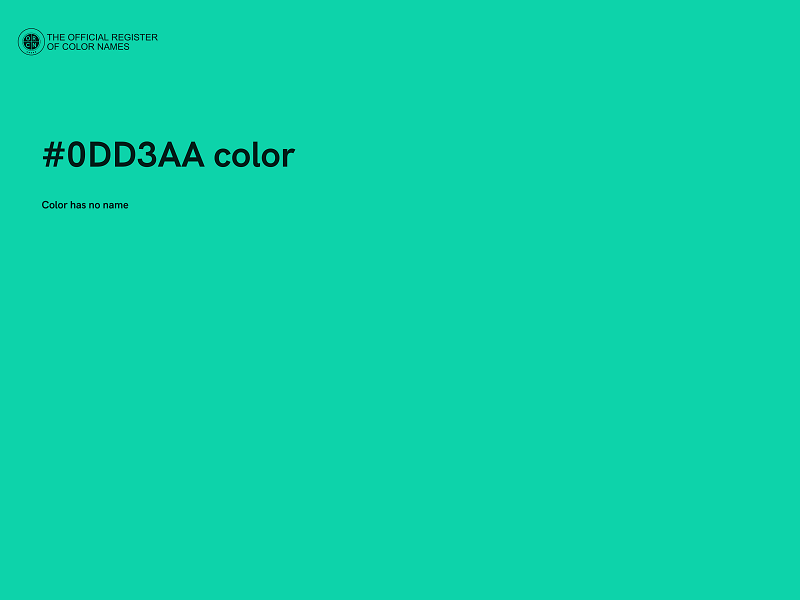 #0DD3AA color image
