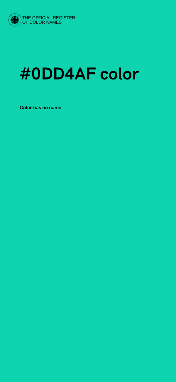 #0DD4AF color image