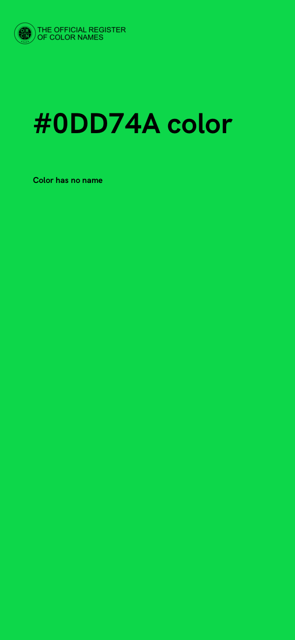 #0DD74A color image