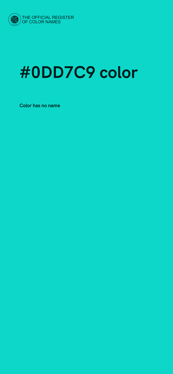 #0DD7C9 color image