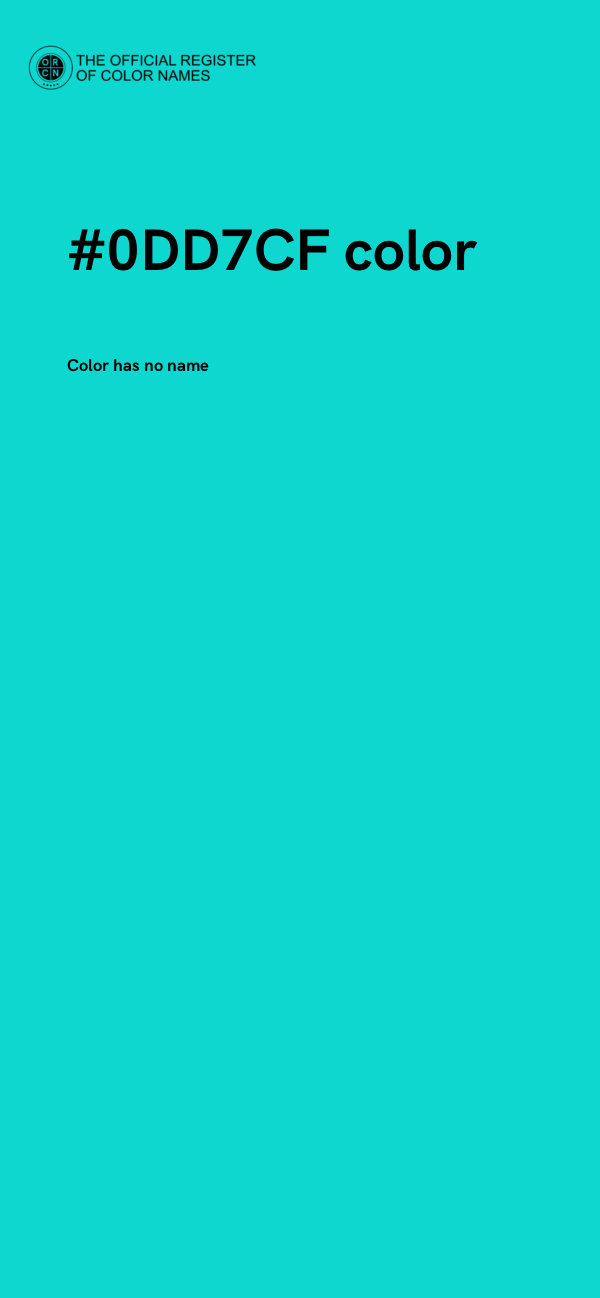 #0DD7CF color image