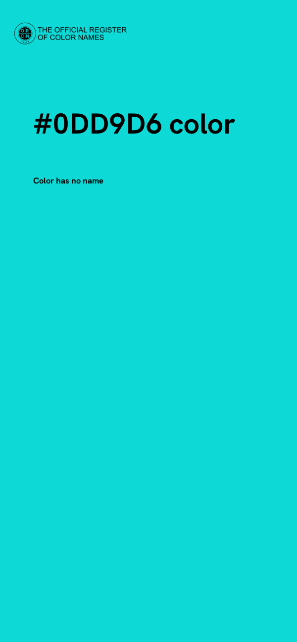 #0DD9D6 color image