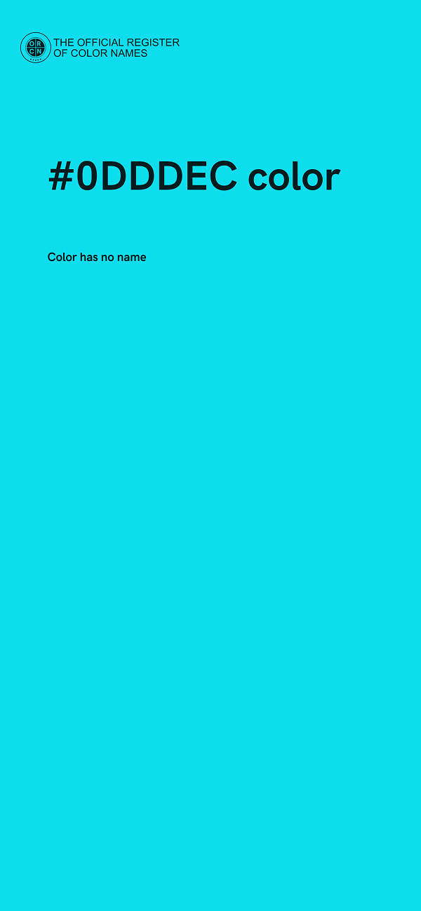 #0DDDEC color image