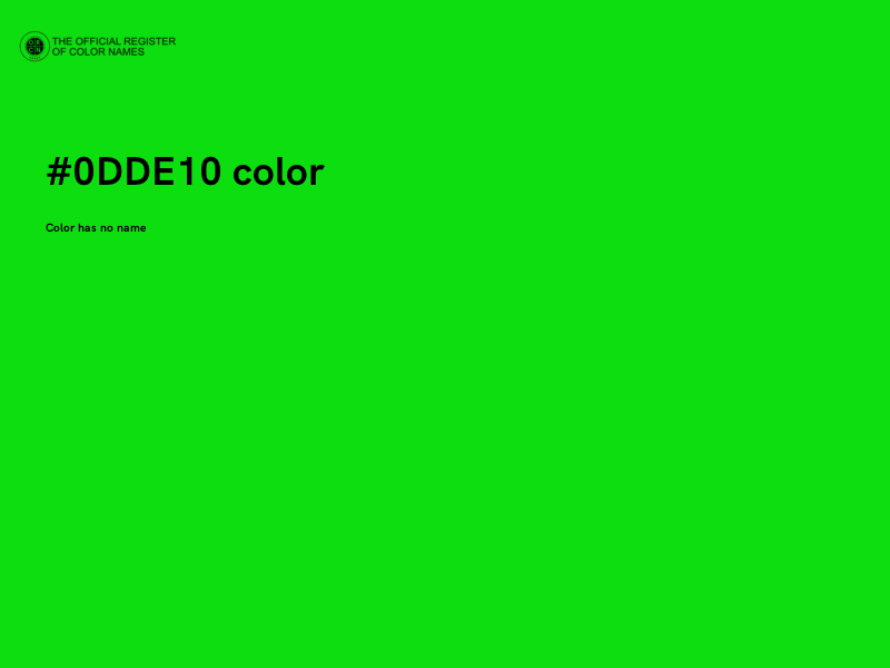 #0DDE10 color image