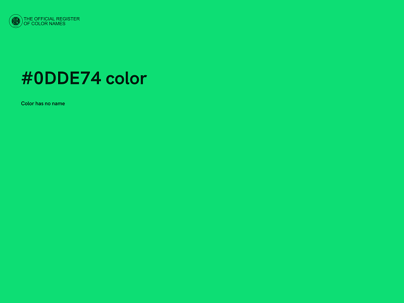 #0DDE74 color image