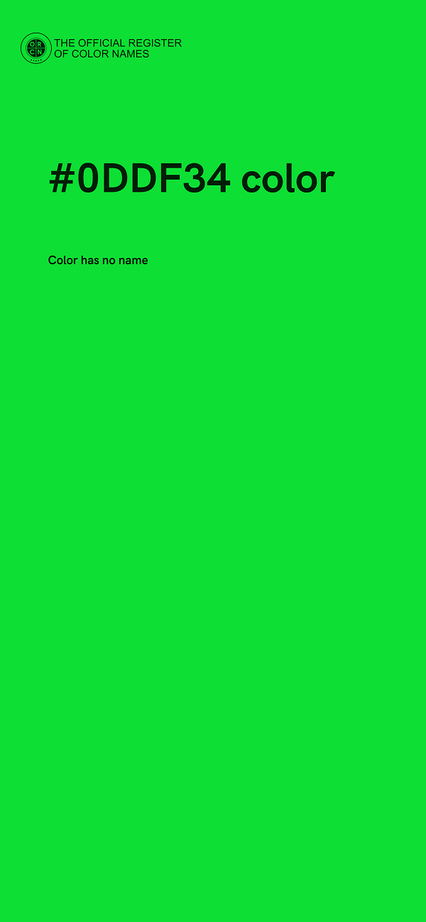 #0DDF34 color image