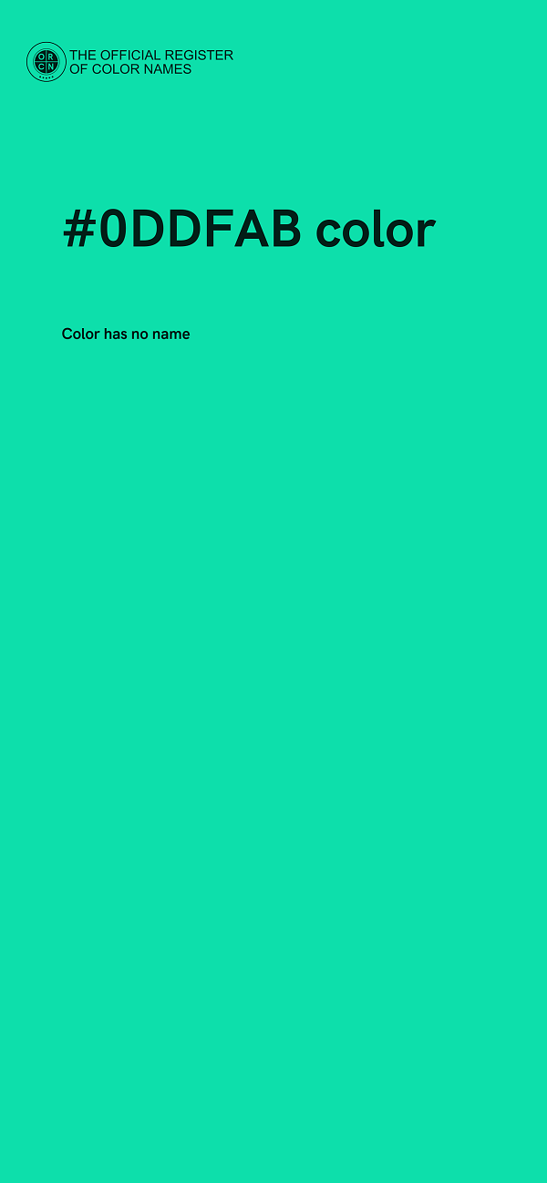 #0DDFAB color image