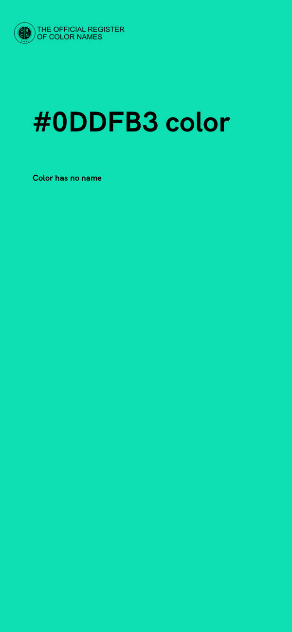 #0DDFB3 color image