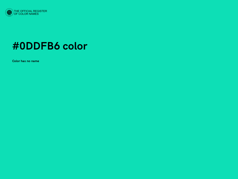 #0DDFB6 color image