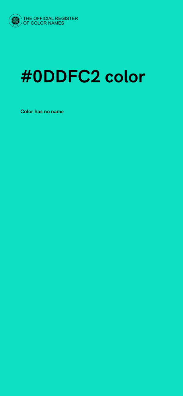 #0DDFC2 color image