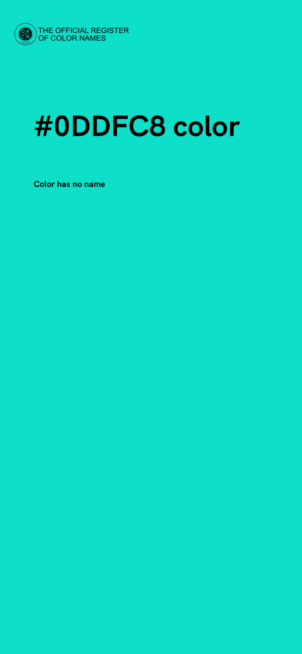#0DDFC8 color image