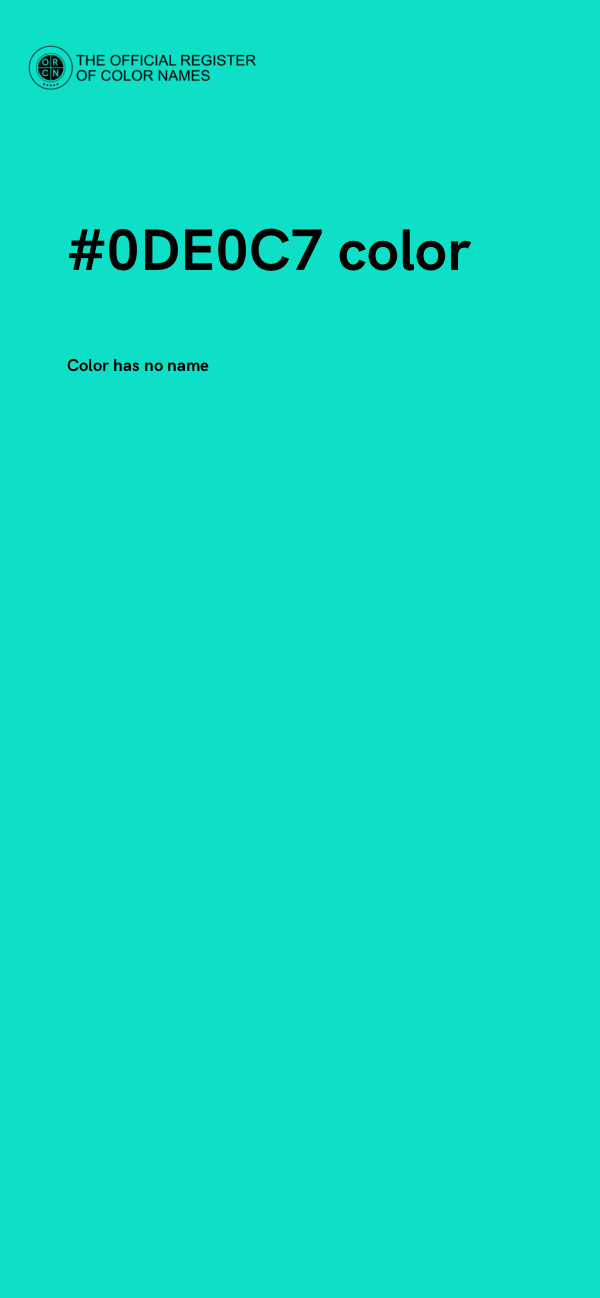 #0DE0C7 color image