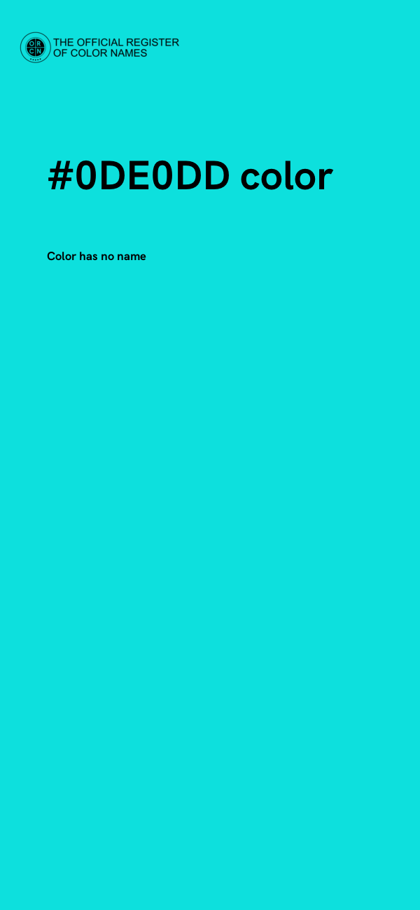 #0DE0DD color image