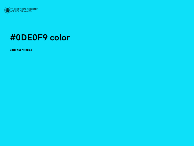 #0DE0F9 color image