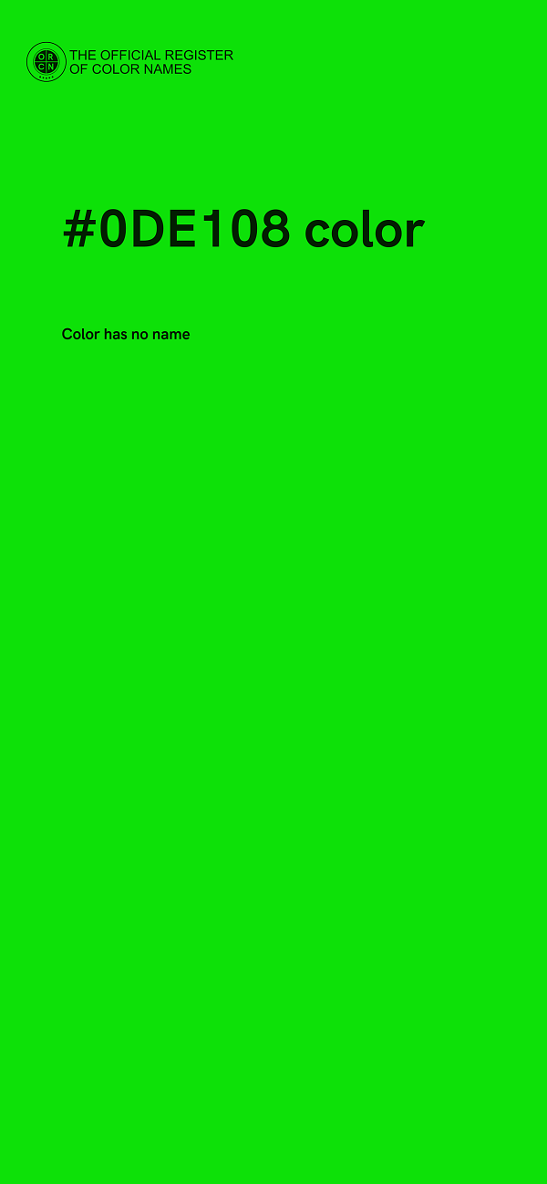 #0DE108 color image