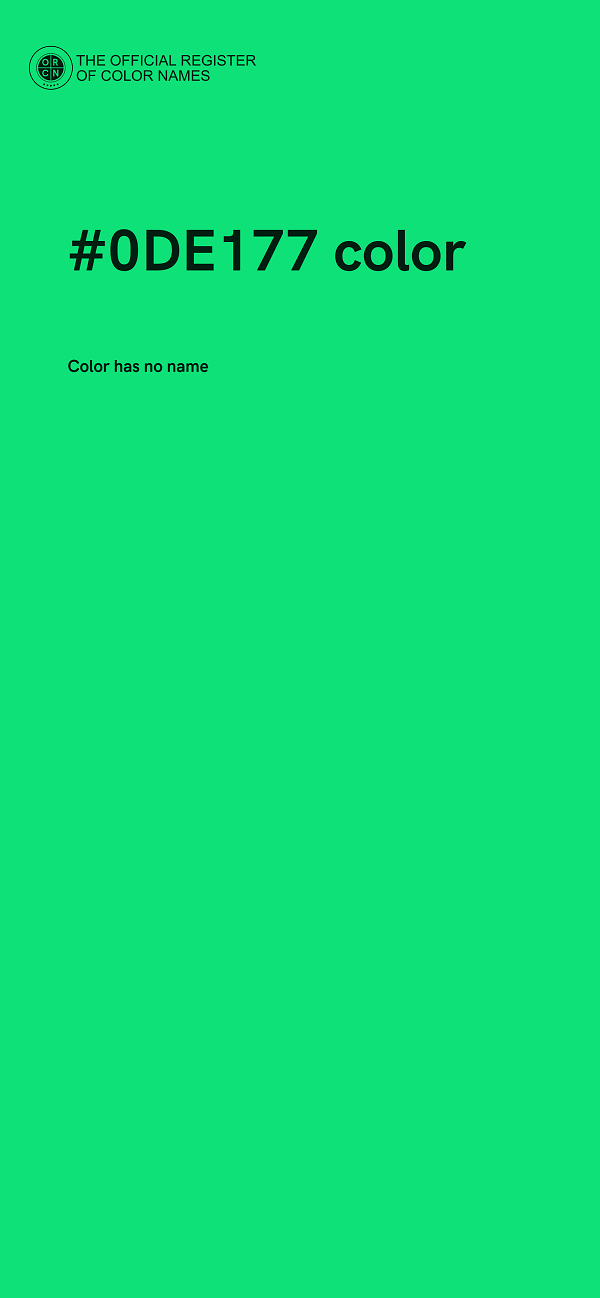 #0DE177 color image