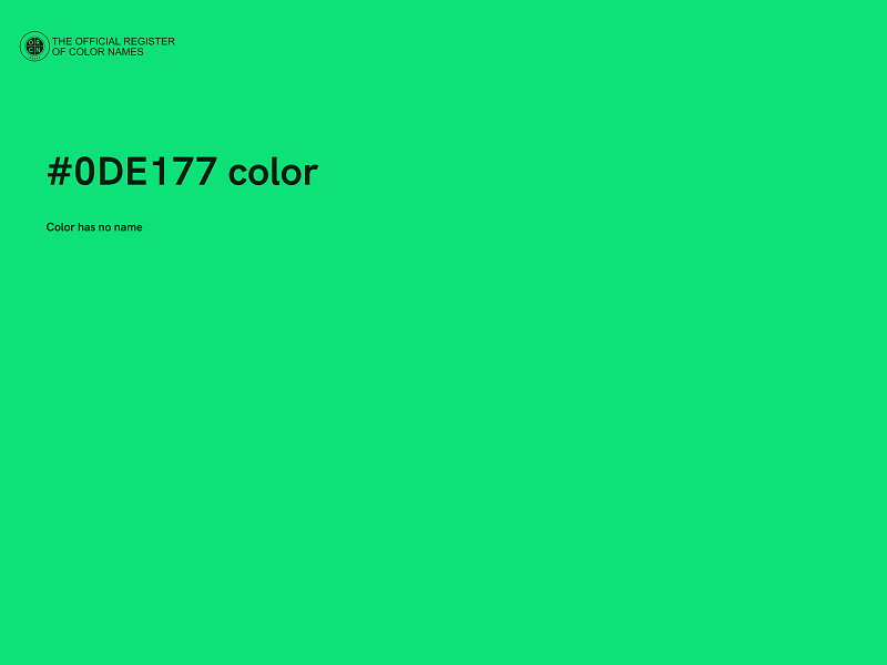 #0DE177 color image