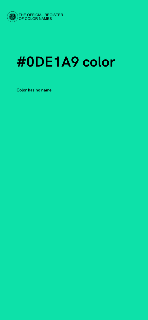 #0DE1A9 color image