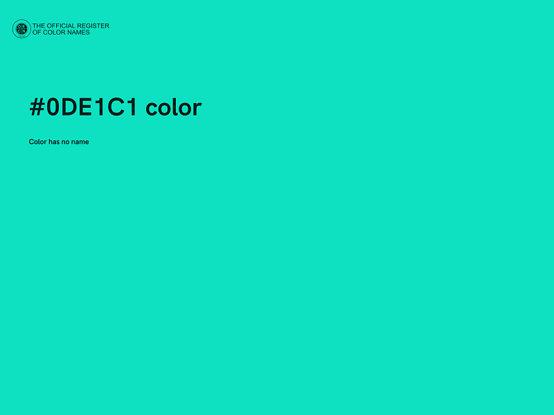 #0DE1C1 color image