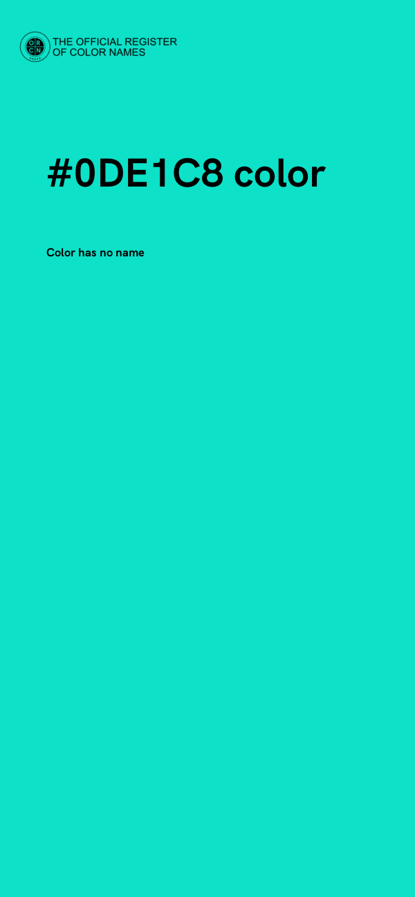 #0DE1C8 color image