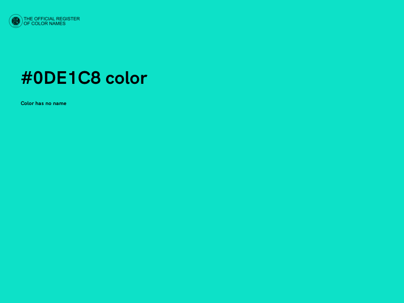 #0DE1C8 color image