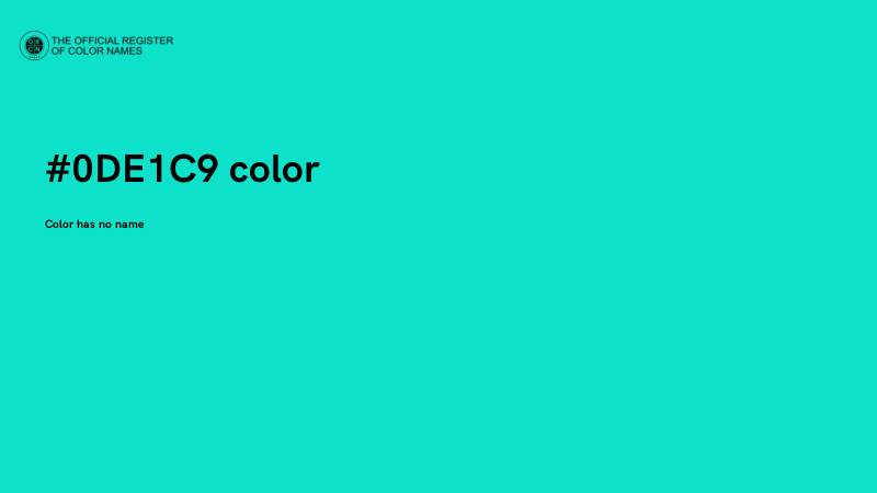 #0DE1C9 color image