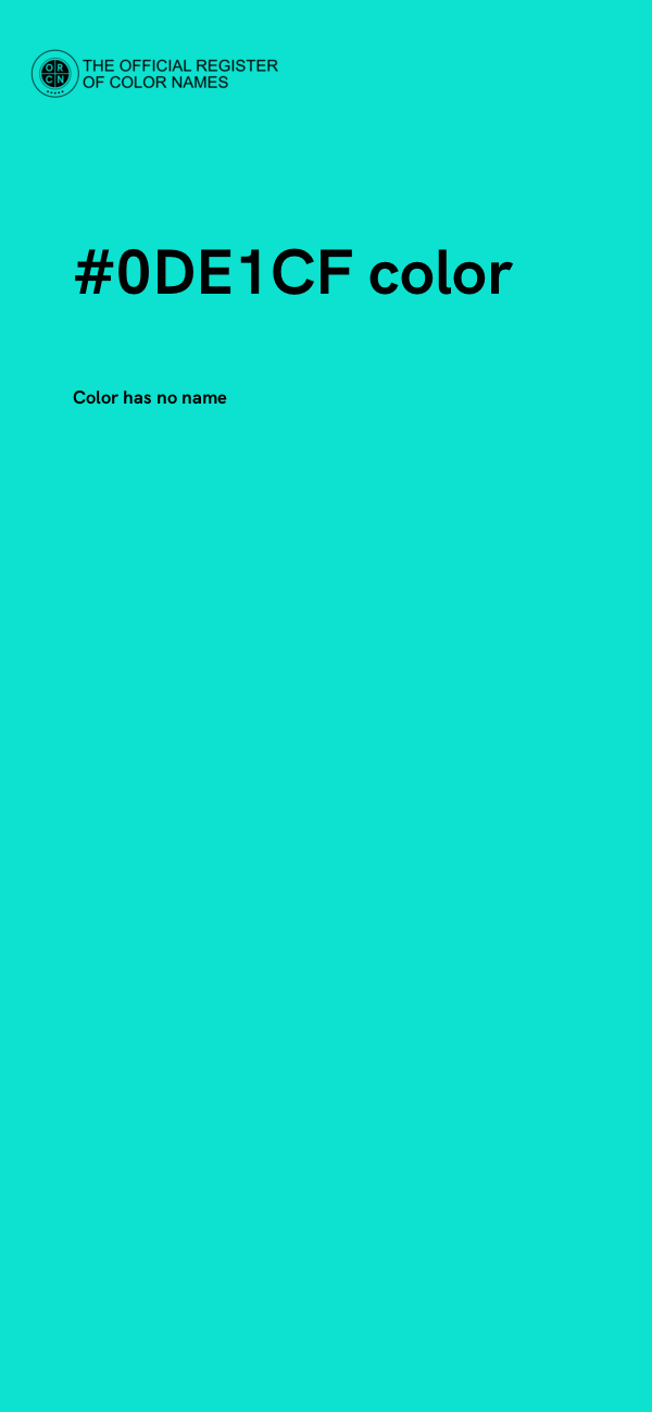 #0DE1CF color image