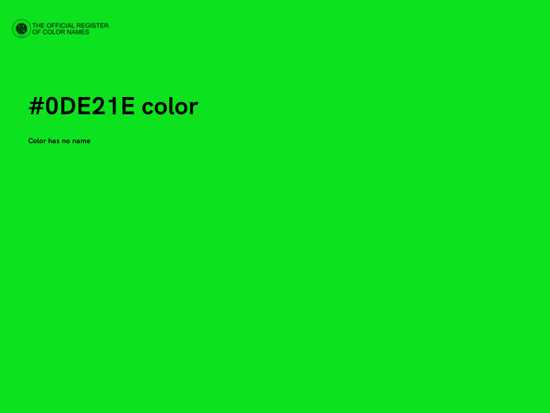 #0DE21E color image