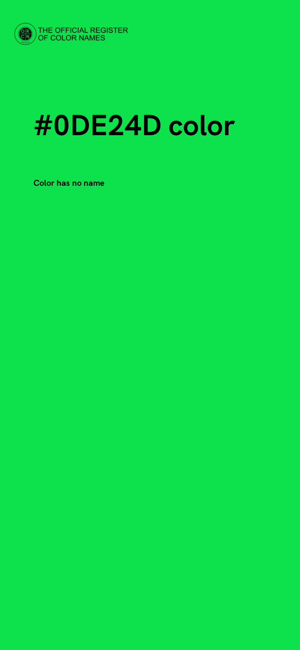 #0DE24D color image