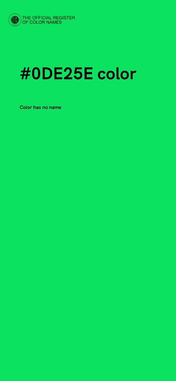 #0DE25E color image