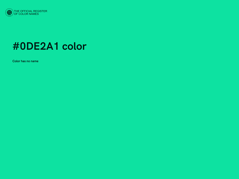 #0DE2A1 color image