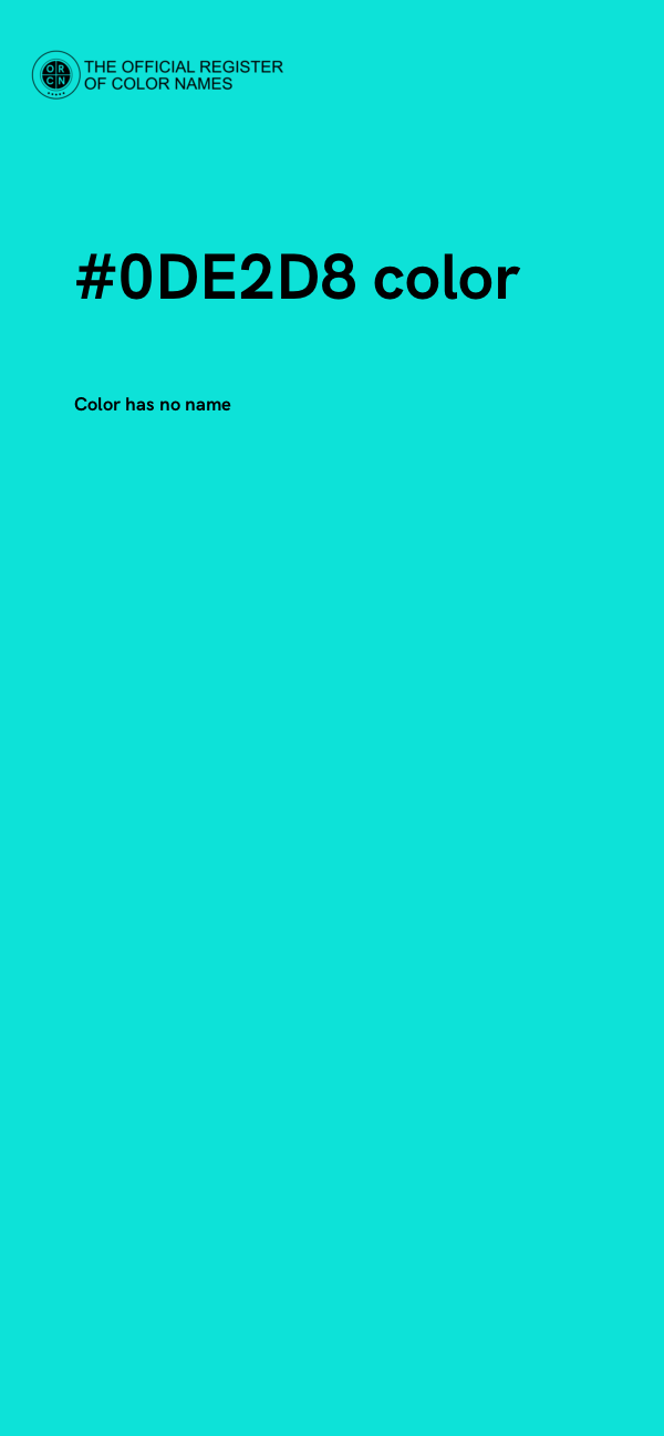 #0DE2D8 color image