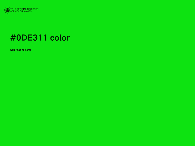 #0DE311 color image