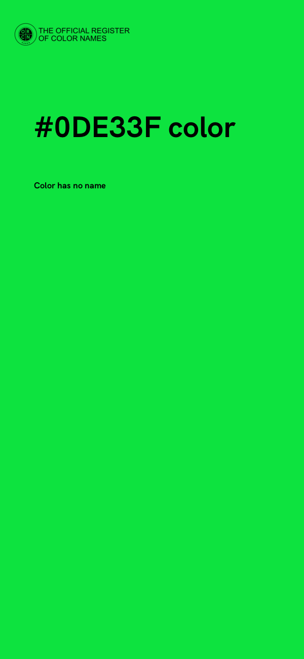 #0DE33F color image