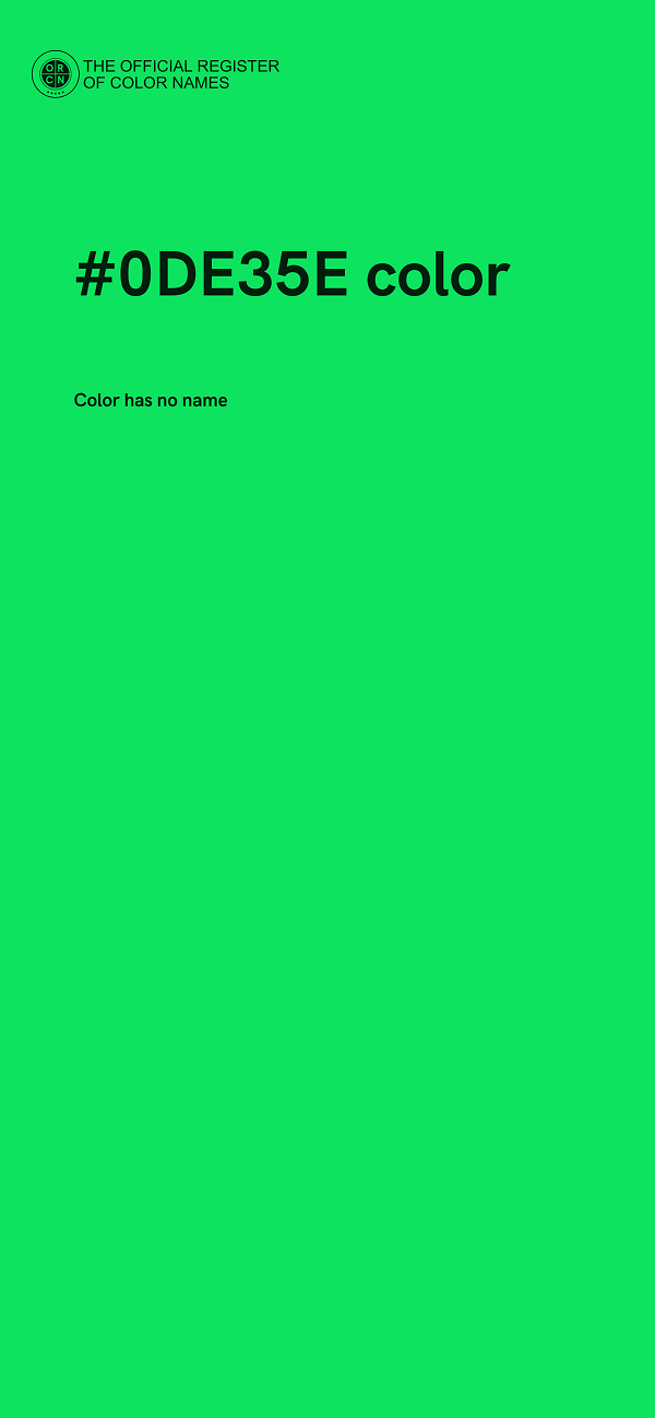 #0DE35E color image