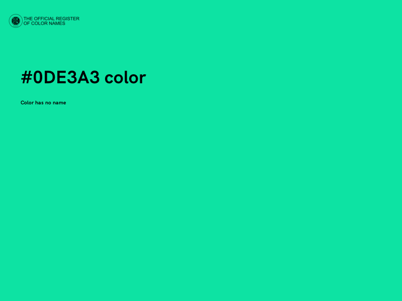 #0DE3A3 color image