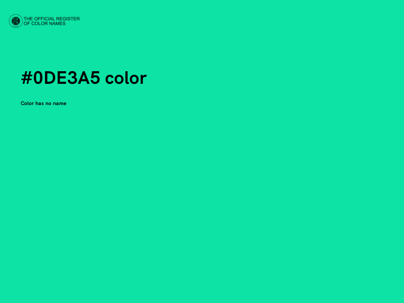#0DE3A5 color image