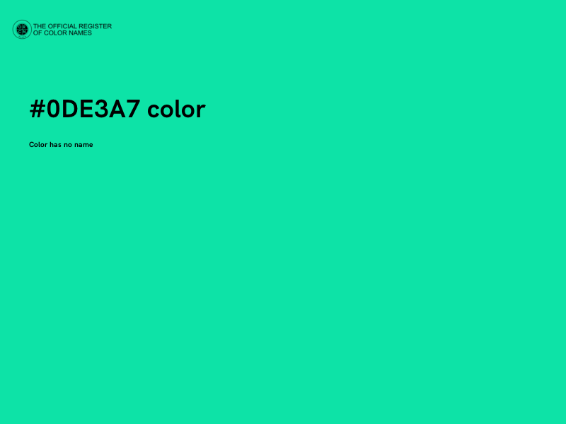 #0DE3A7 color image