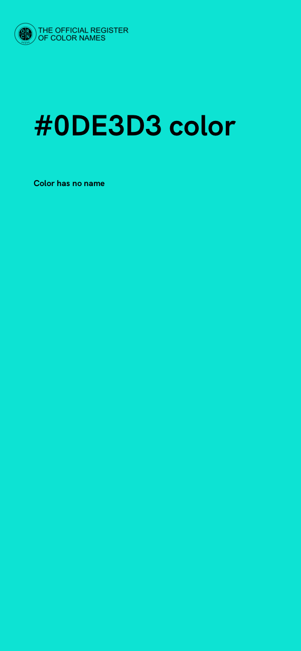 #0DE3D3 color image