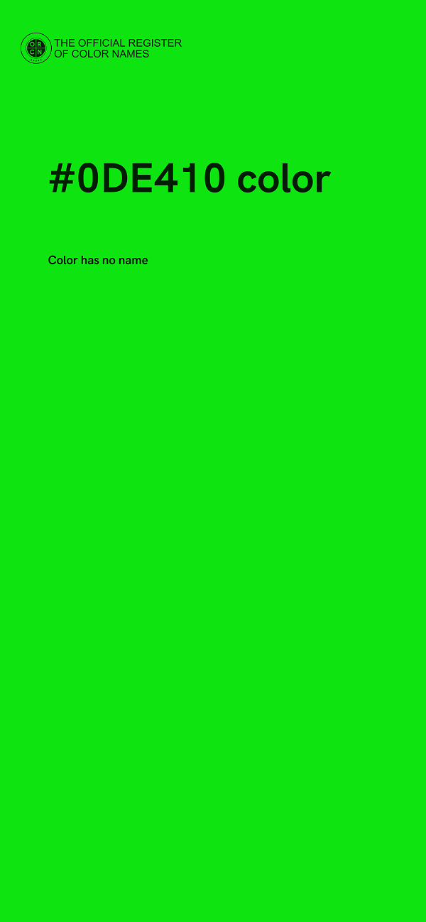 #0DE410 color image