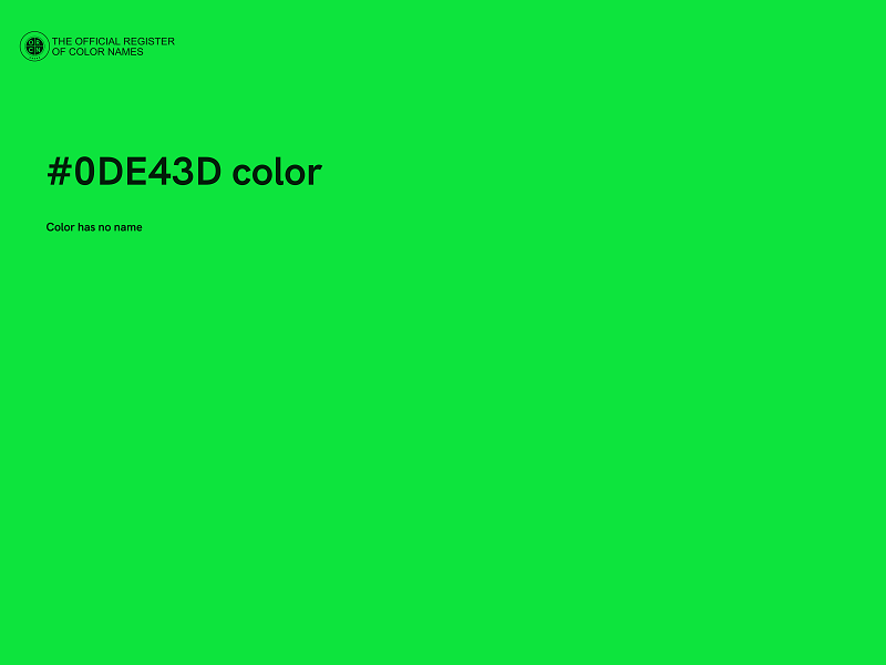 #0DE43D color image